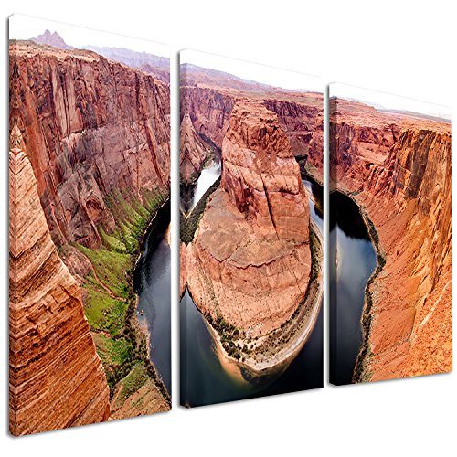 Designart Horse Show at Grand Canyon-Landscape Photo Canvas Art Print-36x28in-Multipanel 3 Piece, 36x28-3 Panels, Yellow