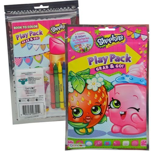 Party Favor Shopkins Grab n Go Play Pack Bulk- 6 Packs