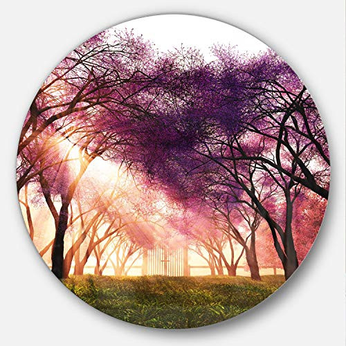 Designart MT14294-C38 Cherry Blossoms Japan Garden Landscape Large Disc Metal Wall Art - Disc of 38,Purple,38 X 38 Designart MT14294-C38 Cherry Blossoms Japan Garden Landscape Large Disc Metal Wall Art - Disc of 38,Purple,38 X 38