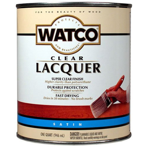 Watco 63241 Lacquer Clear Wood Finish, Quart, Clear Satin