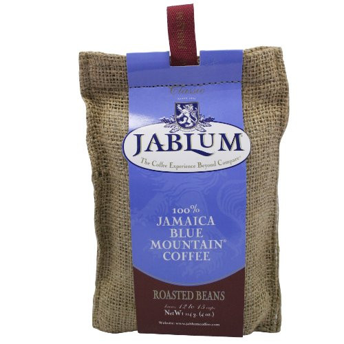 Jablum Jamaica Blue Mountain Coffee, Roasted Whole Bean (4oz)