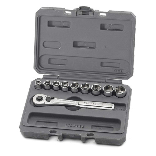 Craftsman 10 Piece 6 Pt. 3/8 Inch Dr. Metric Socket Wrench Set, 9-34554