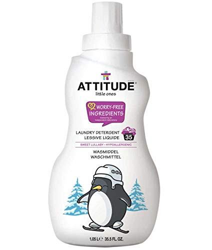 ATTITUDE Little Ones, Hypoallergenic Laundry Detergent, Sweet Lullaby, 35.5 Fluid Ounce, 35 Loads