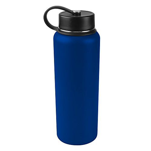 Tahoe Trails 40 oz Double Wall Vacuum Insulated Stainless Steel Water Bottle, Blue