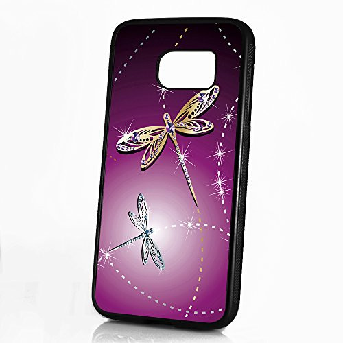 ( For Samsung S8 , Galaxy S8 ) Phone Case Back Cover - HOT4224 Purple Dragonfly