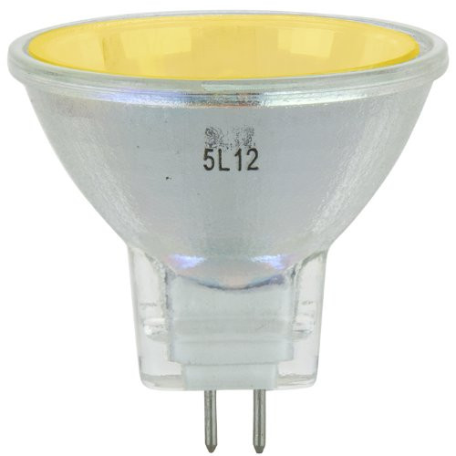 Sunlite 20MR11/SP/12V/Y 20-Watt Halogen MR11 GU4 Based Mini Reflector Bulb, Yellow