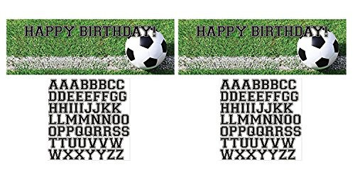 Creative Converting Sports Fanatic Soccer Giant Party Banner with Stickers, Multicolor 2pack