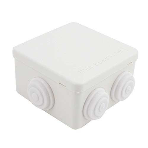 Awclub ABS Plastic Dustproof Waterproof IP44 Junction Box Universal Electrical Project Enclosure White 3.4" x 3.4" x 2"(85mmx85mmx50mm)