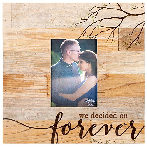 P. GRAHAM DUNN We Decided On Forever Braches Distressed 5 x 7 Solid Pine Wood Tabletop Wall Plaque Photo Frame