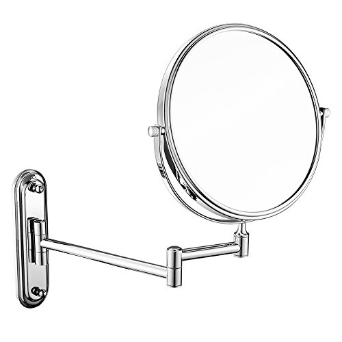8 Inch Two Sided Swivel Makeup Mirror with 5x Magnification Vanity Mirror,Chrome Finish L1206 (8in,5x)