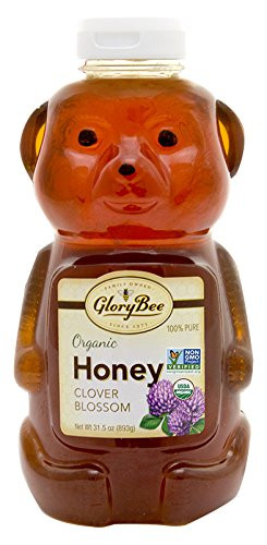 GloryBee Organic Non Gmo Project Verified Clover Honey Bear, 31.5 Ounce