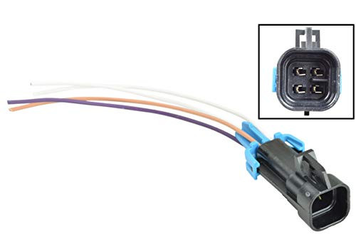 ICT Billet GM LS O2 Oxygen Sensor Square Male 1-Keyway Wire Connector Plug Pigtail WP0XY32