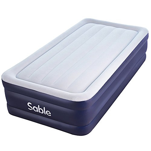 Sable Air Mattress Twin Size XL with Built-in Electric Pump, Raised Blow up Inflatable Air Bed with a Storage Bag, Height 18''
