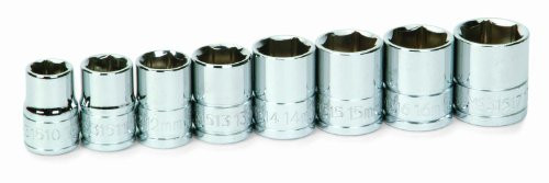 Williams 31930 8-Piece 3/8-Inch Drive Metric Shallow 6 Point Socket Set