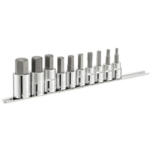Expert E034814 Drive Metric Hex Bit Socket Set Containing 3/8, 1/2-Inch Sockets, 10-Piece
