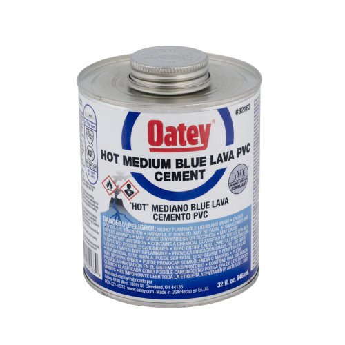 Oatey 32163 Lava Hot PVC Solvent Cement, Blue, 32-Ounce