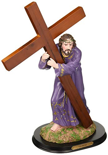 Major-Q G90312.39p Purple 15" H Resin Via Crucis The Station of The Cross Holy Religious Figerine Statue