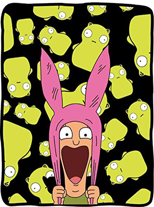 Bobs Burgers Louise and Kuchi Kopi Fleece Throw Blanket Afghan Bobs Burgers Louise and Kuchi Kopi Fleece Throw Blanket Afghan