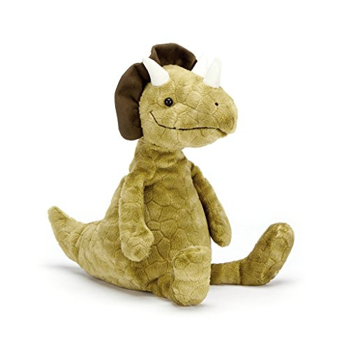Jellycat Trevor Triceratops Dinosaur Stuffed Animal, 13 inches