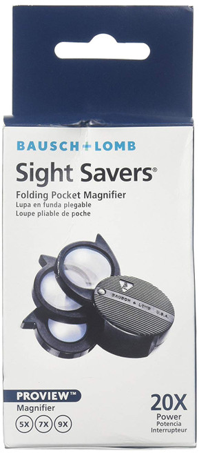 Bausch & Lomb Folding Pocket Magnifier, 5-20x