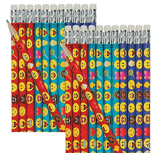 Fun Express Emoji Pencils - 48 pc
