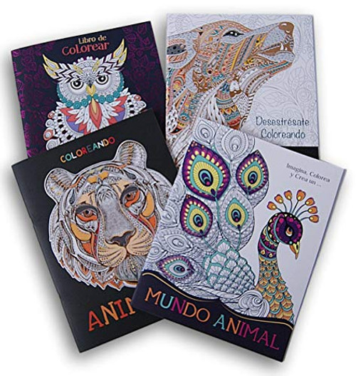 Activity Sets Animales Fantasticos Libros de Colorear - Quatro Libros / Set of 4 Animal-Themed Coloring Books