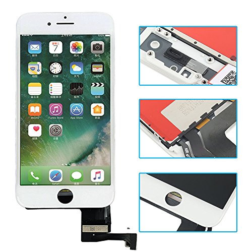 ZTR LCD Screen Replacement Front Glass with Digitizer Assembly for iPhone 7 4.7 inch in White