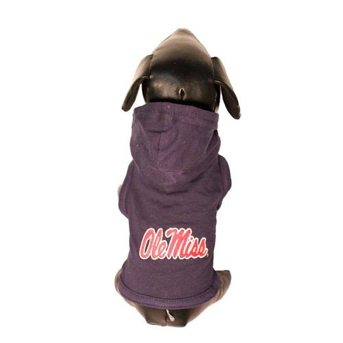 NCAA Mississippi Ole Miss Rebels Collegiate Cotton Lycra Hooded Dog Shirt NCAA Mississippi Ole Miss Rebels Collegiate Cotton Lycra Hooded Dog Shirt