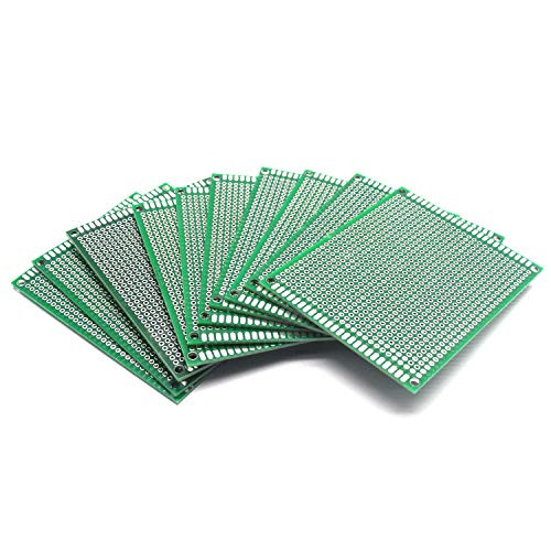 Tulead Green Prototyping Board Kit Perfboard PCB Universal Board 3.5"x2.8"(LW) Pack of 10