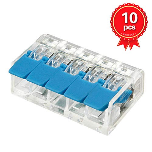 XHF 221-415 Lever-nuts 5 Conductor Compact Splicing Connectors 10 Pcs