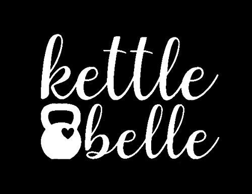 Makarios LLC Kettle Belle Workout Cars Trucks Vans Walls Laptop MKR| White |5.5 x 3.75|MKR743