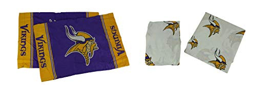 NFL Minnesota Vikings Logo 3 Piece Twin Bed Sheet Set