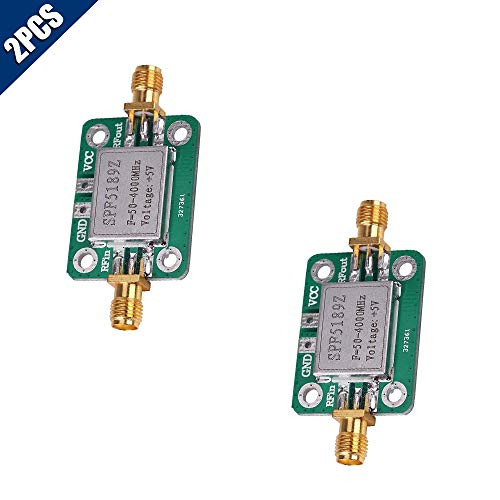KOOBOOK 2Pcs LNA 50-4000 MHz RF Low Noise Amplifier Signal Receiver Module SPF5189 NF 0.6dB for FM HF VHF/UHF Ham Radio