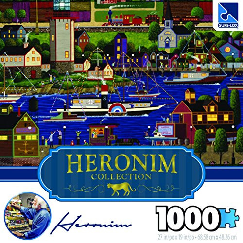 Surelox Heronim Holiday Boat Parade Puzzle Collection (1000 Piece)