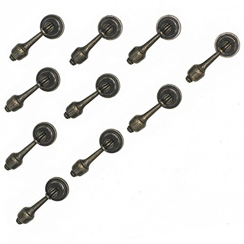 WEICHUAN 10PCS Pendant Knobs Pulls Handles - Zinc Alloy Antique Bronze Decorative Cabinet Wardrobe Furniture Door Drawer Knobs Pulls Handles Hardware Décor