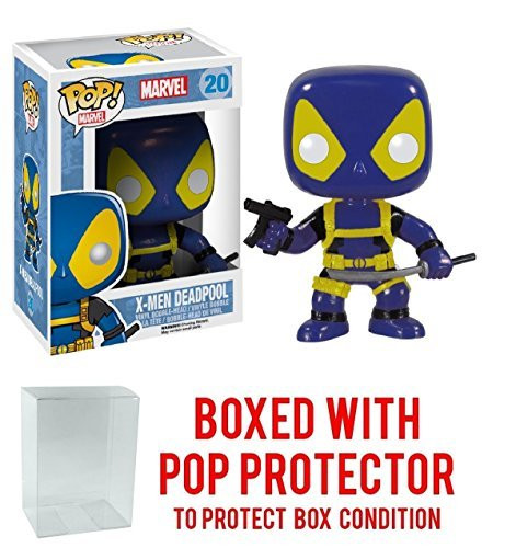 Funko Pop! Marvel: X-Men Blue Outfit Deadpool #20 Vinyl Figure (Bundled with Pop BOX PROTECTOR CASE)