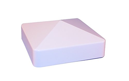 5" Vinyl Post Cap FLAT/PYRAMID Style Post Caps - Vinyl Fence Post Caps for 5" x 5" Vinyl Fence Post - WHITE PVC/Vinyl Fence Post Cap