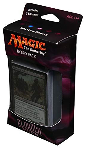 Magic the Gathering: MTG Eldritch Moon: Intro Pack / Theme Deck: Shallow Graves (includes 2 Booster Packs & Alternate Art Premium Rare Promo) Black / Blue - Noosegraf Mob
