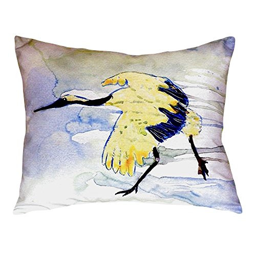 Betsy Drake NC163 Yellow Crane No Cord Pillow 16" x20"
