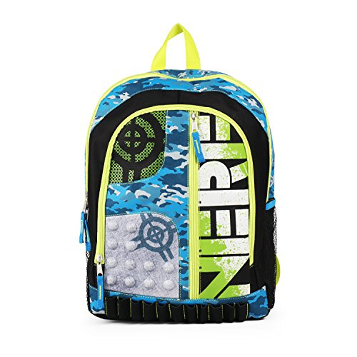 FAB Starpoint Nerf Blue and Green 16 inch Backpack School Bag
