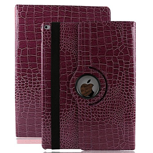 iPad 9.7 2018/2017 Case Cover,Dream Wings 360 Degrees Rotating Multi Angles Stand with Auto Sleep/Wake Smart Case for Apple iPad 9.7 inch 2017 and New 2018 Model Tablet (iPad 9.7 2018/2017, Purple)