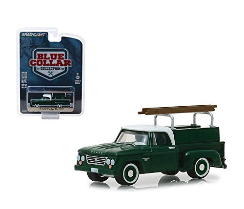 DIECAST Greenlight 1:64 Blue Collar Collection Series 5-1963 Dodge D-100 with Ladder Rack (Green) 35120-B by Greenlight