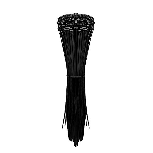 RIZUGG 10 Inch Nylon Zip Ties,Multi-Purpose Cable Ties Self-Locking 50 Pcs Black