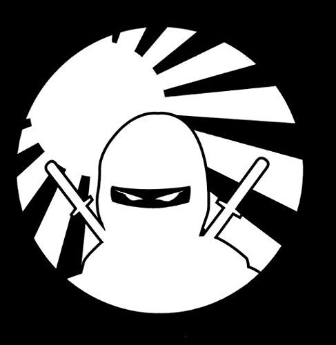 Makarios LLC Sun Ninja JDM Cars Trucks Vans Walls Laptop MKR| White |5.5 x 5.5|MKR381