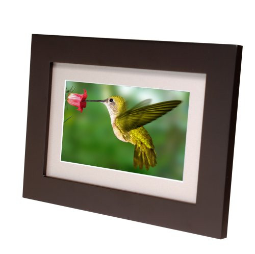 Smartparts SP72 7-Inch Digital Picture Wood Frame with Beige Matting (Espresso)