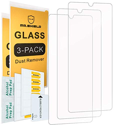 [3-Pack]- Mr.Shield for Huawei (P30 Lite) [Upgrade Maximum Cover Screen Version] [Tempered Glass] Screen Protector [Japan Glass with 9H Hardness] with Lifetime Replacement