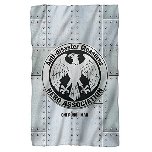 One Punch Man, Hero Association Logo, Fleece Throw Blanket (36"x58")