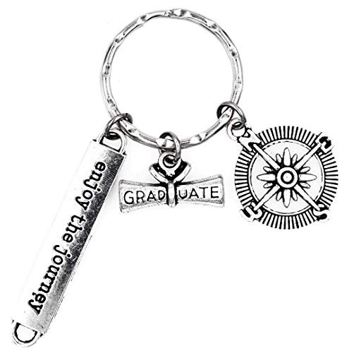It's All About...You! Enjoy The Journey Compass Diploma Keychain 1X