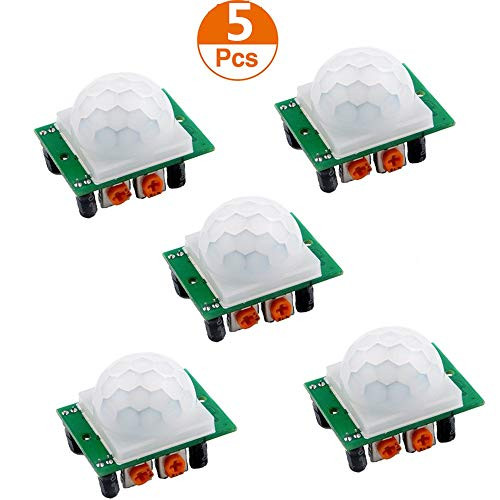 Organizer 5 Pcs HC-SR501 Pir Motion IR Sensor Body Pyroelectricity Sensor Module Infrared for Arduino