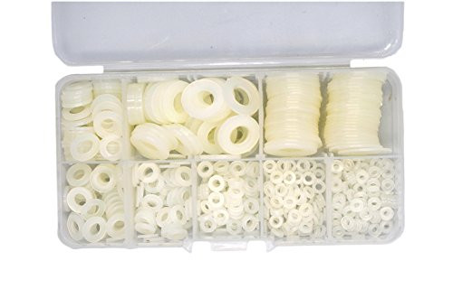 HVAZI 550PCS Nylon Flat Washer Assortment Kit For M2 M2.5 M3 M4 M5 M6 M8 M10 Screw/Bolt(white) HVAZI 550PCS Nylon Flat Washer Assortment Kit For M2 M2.5 M3 M4 M5 M6 M8 M10 Screw/Bolt(white)